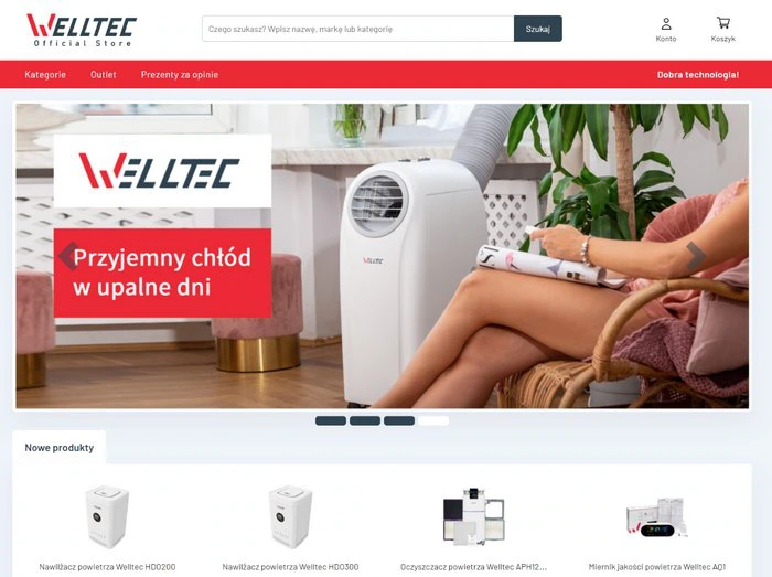 Zdjęcia produktowe na stronie sklepu Welltec — widok karty produktu